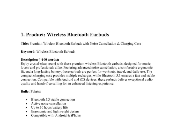 write high converting ecommerce product listing